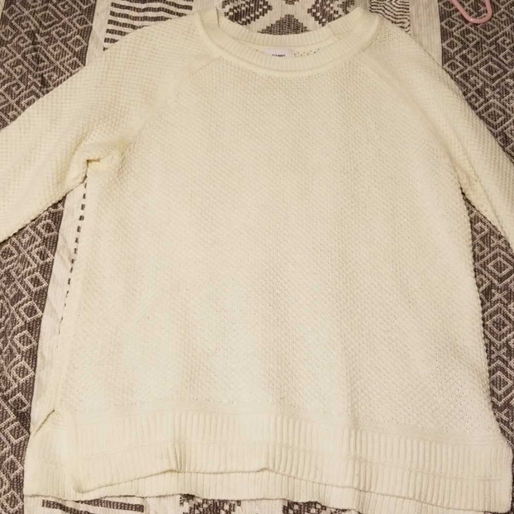Old Navy White Knit Sweater